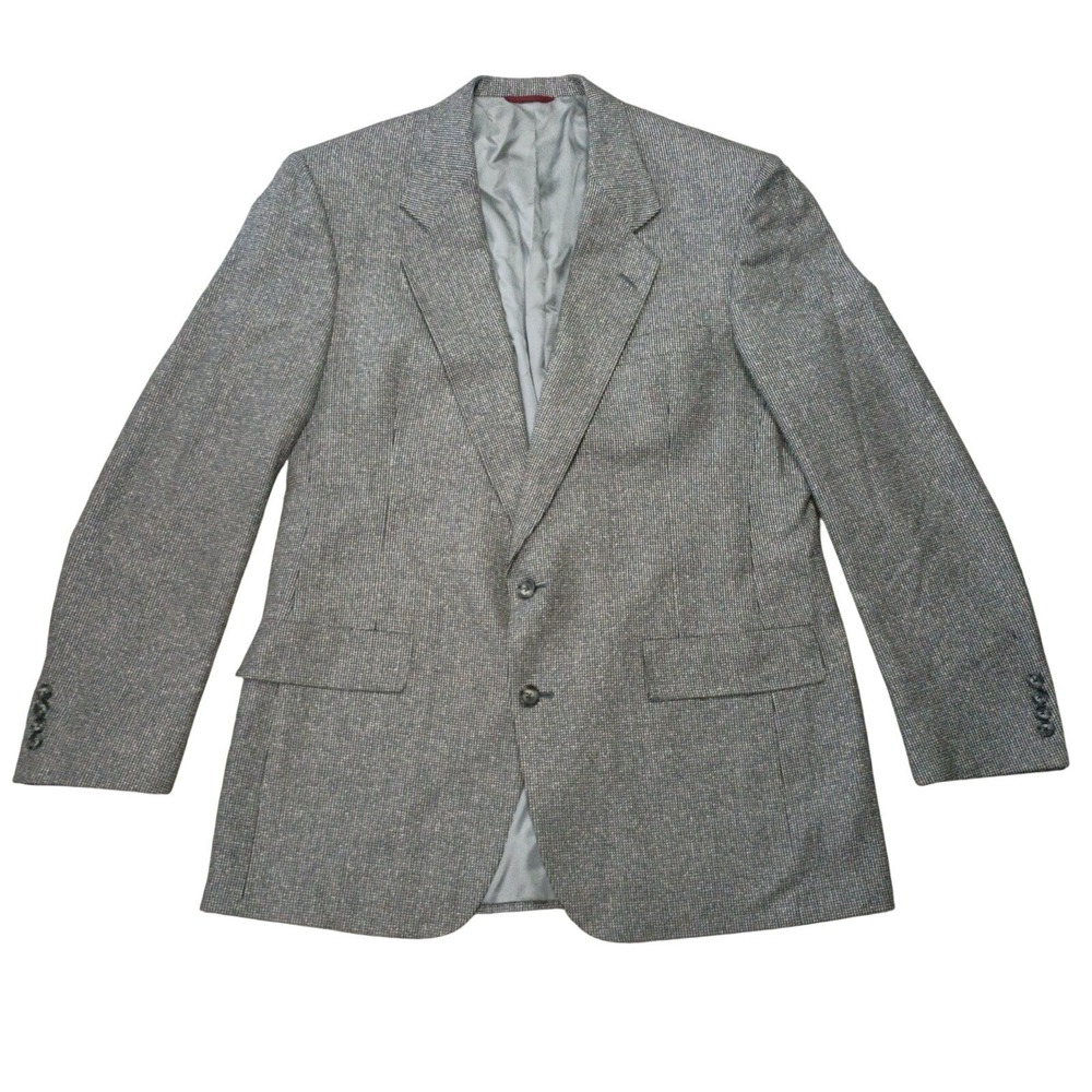Hart Schaffner Marx Mens 44L Classic Textured Tweed Blazer Sport Coat Business
